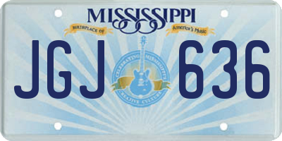 MS license plate JGJ636