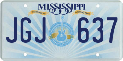 MS license plate JGJ637