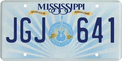 MS license plate JGJ641