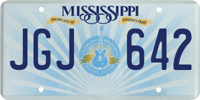MS license plate JGJ642