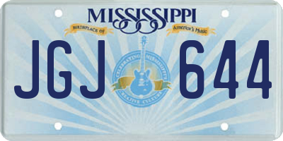 MS license plate JGJ644