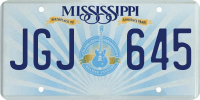 MS license plate JGJ645