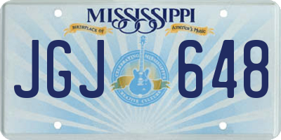 MS license plate JGJ648