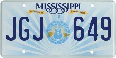 MS license plate JGJ649