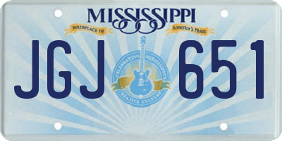 MS license plate JGJ651