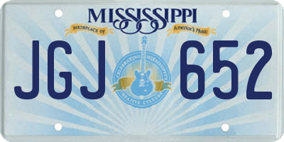 MS license plate JGJ652