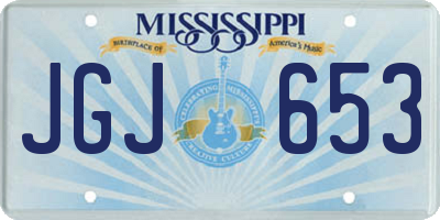 MS license plate JGJ653