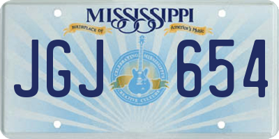 MS license plate JGJ654