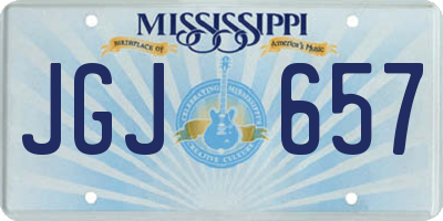 MS license plate JGJ657