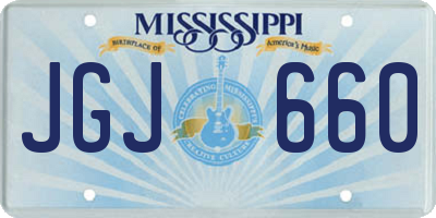 MS license plate JGJ660