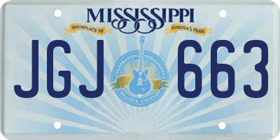 MS license plate JGJ663