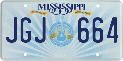 MS license plate JGJ664