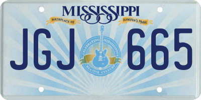MS license plate JGJ665