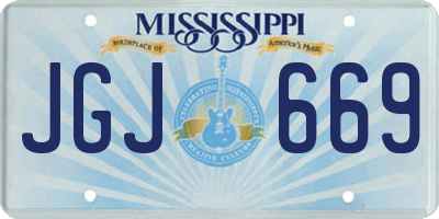 MS license plate JGJ669