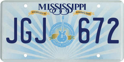 MS license plate JGJ672