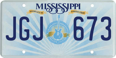 MS license plate JGJ673