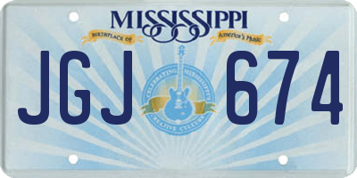 MS license plate JGJ674