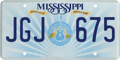 MS license plate JGJ675