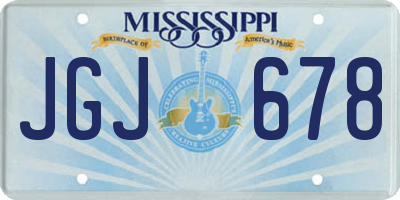 MS license plate JGJ678