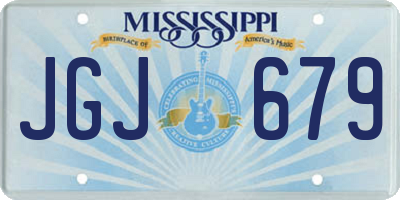 MS license plate JGJ679