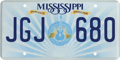 MS license plate JGJ680