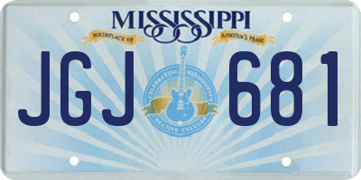 MS license plate JGJ681