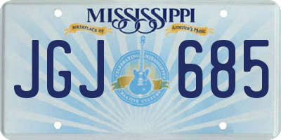 MS license plate JGJ685