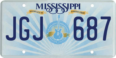 MS license plate JGJ687