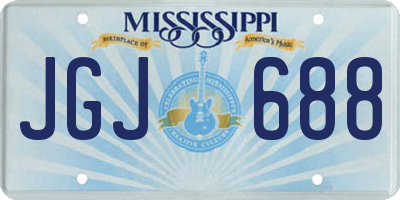 MS license plate JGJ688