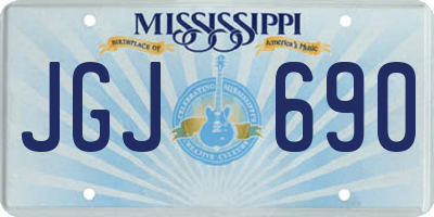 MS license plate JGJ690