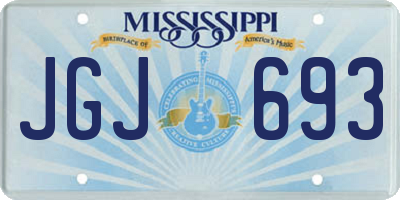 MS license plate JGJ693