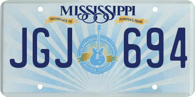 MS license plate JGJ694