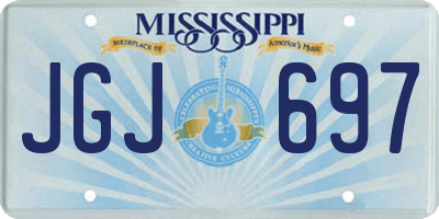 MS license plate JGJ697