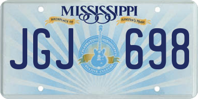 MS license plate JGJ698