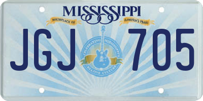 MS license plate JGJ705