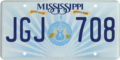 MS license plate JGJ708
