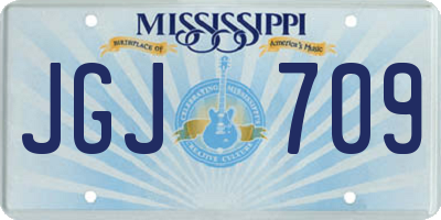 MS license plate JGJ709
