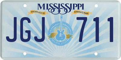 MS license plate JGJ711