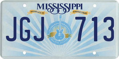 MS license plate JGJ713