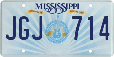 MS license plate JGJ714