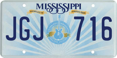 MS license plate JGJ716