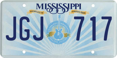 MS license plate JGJ717