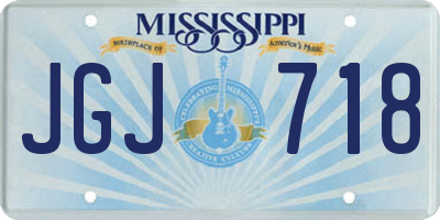 MS license plate JGJ718