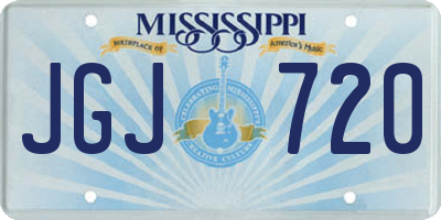 MS license plate JGJ720