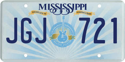 MS license plate JGJ721