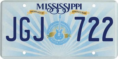 MS license plate JGJ722