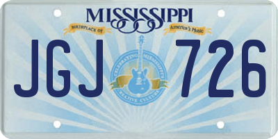 MS license plate JGJ726