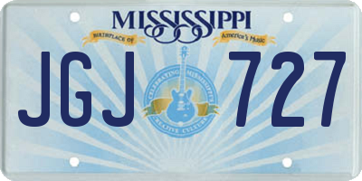 MS license plate JGJ727