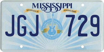 MS license plate JGJ729
