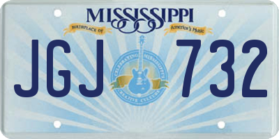 MS license plate JGJ732